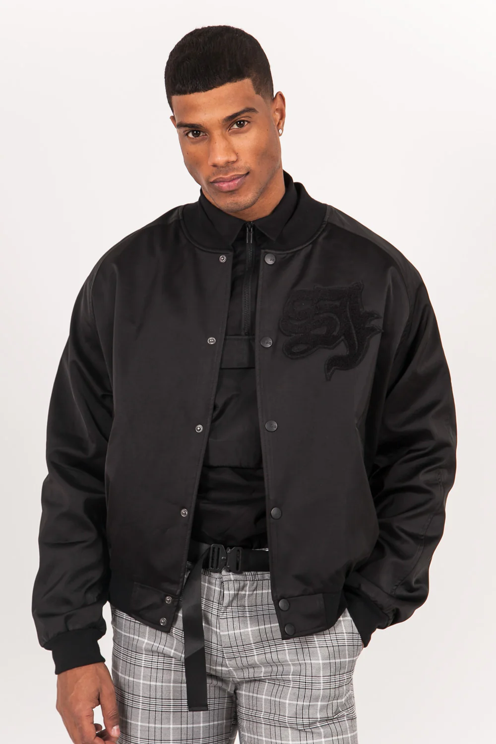Blouson Teddy patch noir - Image 2