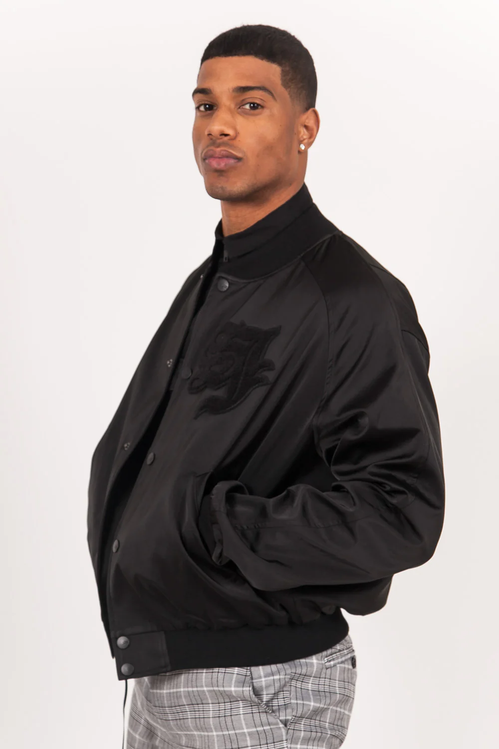Blouson Teddy patch noir - Image 4