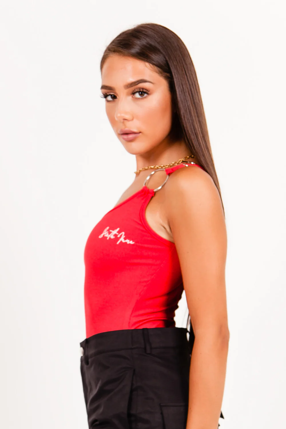 Body asymétrique logo rouge - Image 4