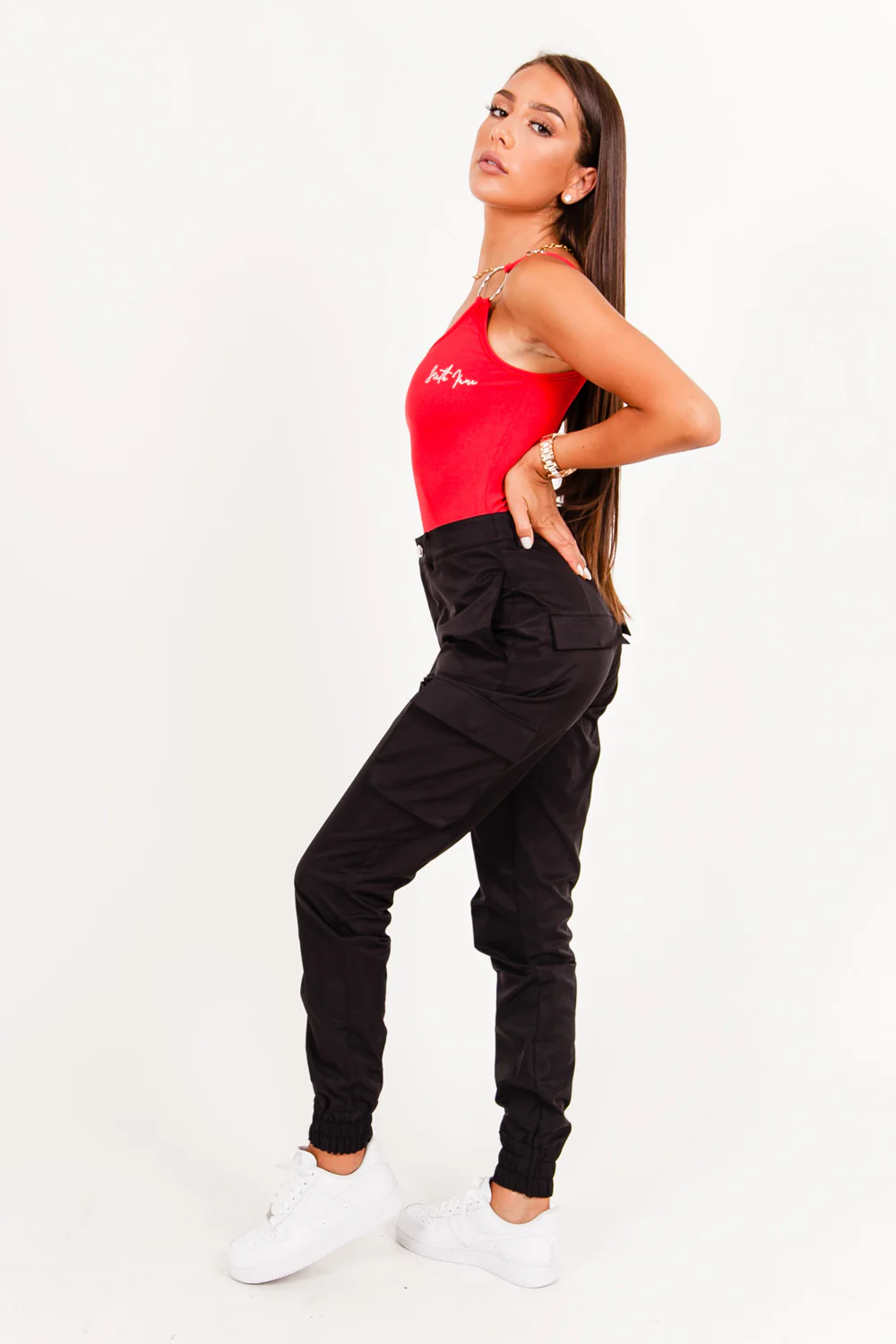 Body asymétrique logo rouge - Image 5