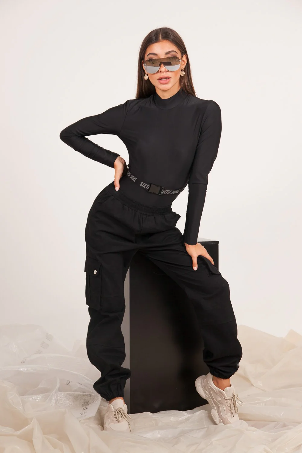 Body boucle manches longues noir - Image 2