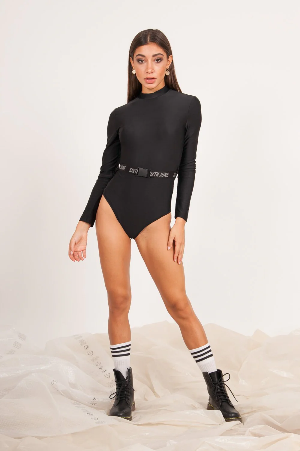 Body boucle manches longues noir - Image 5