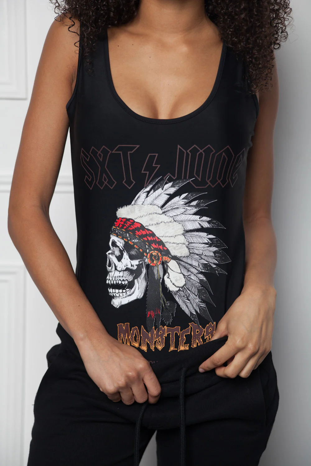 Bodysuit indian Monsters Women black W2640VBO - Image 4
