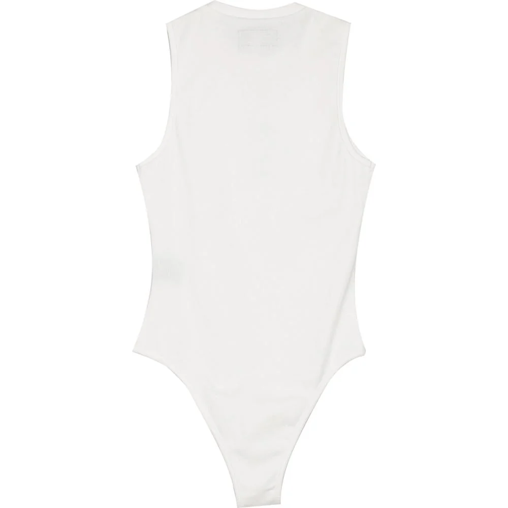 Body côtelé logo Blanc - Image 6