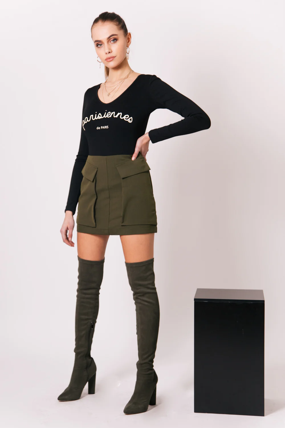Body Parisiennes col V noir W2189VBO - Image 5