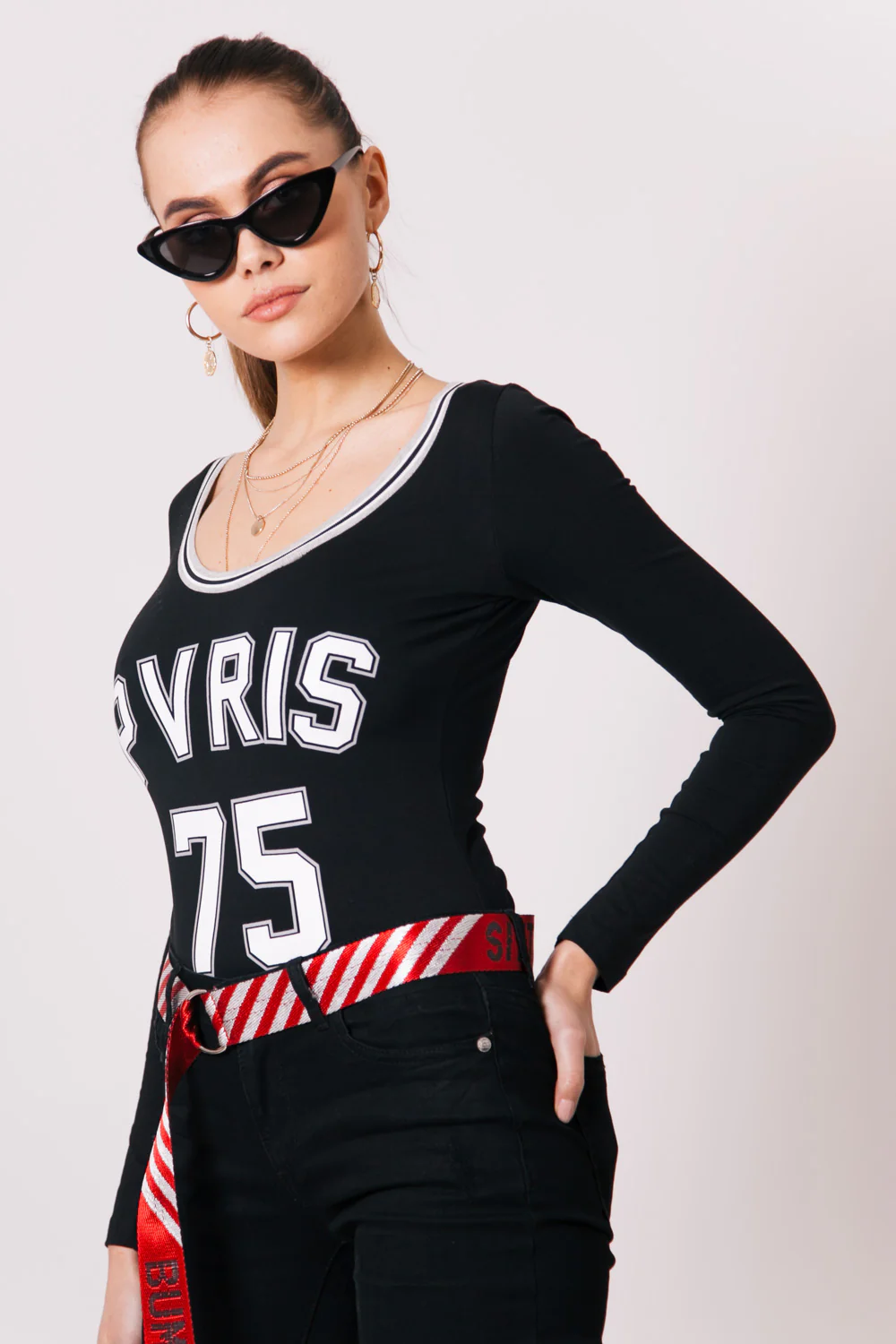 Body PVRIS 75 Sixth June sport manches longues noir W2182VTO - Image 3