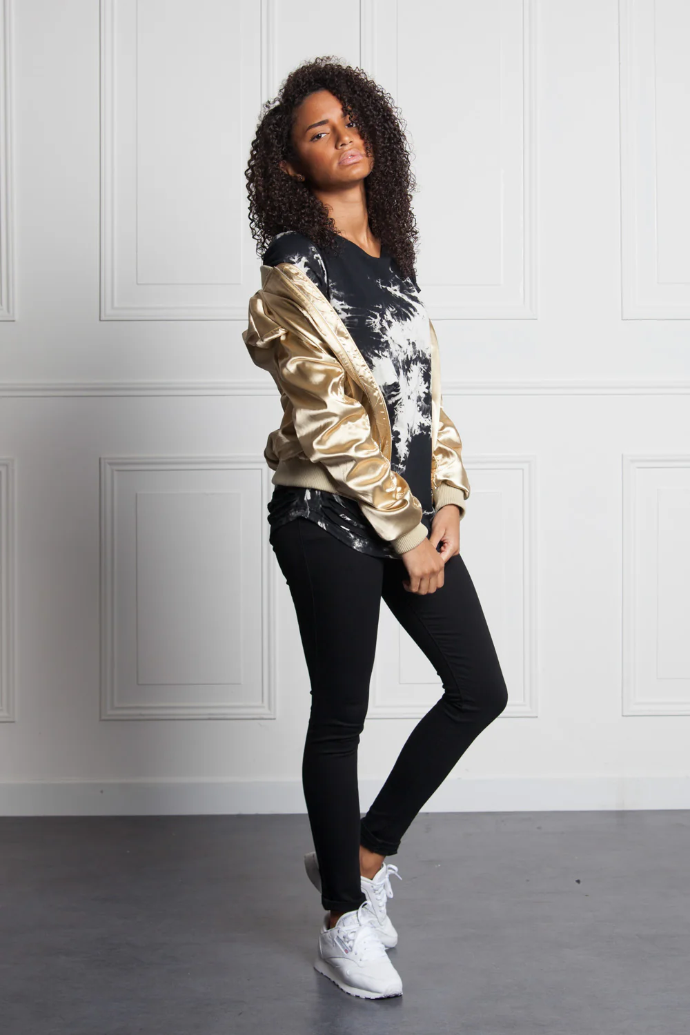 Bomber brillant Femme beige W2379CJA - Image 6