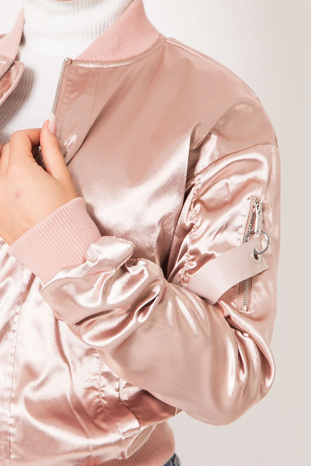 Bomber brillant Femme rose - Image 4