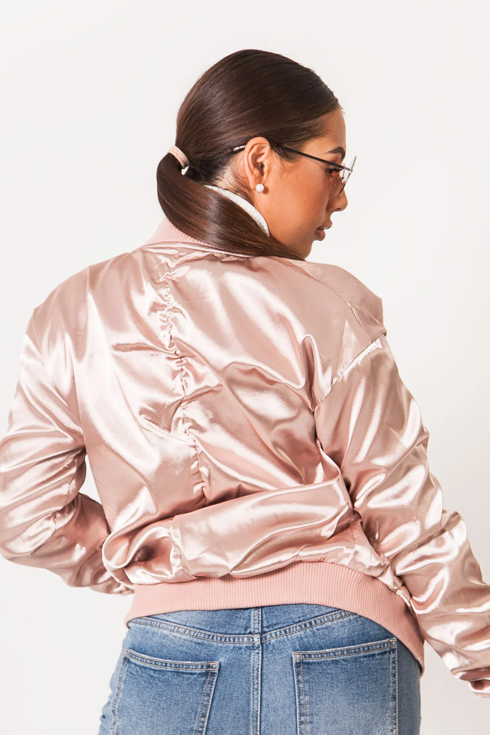 Bomber brillant Femme rose - Image 6
