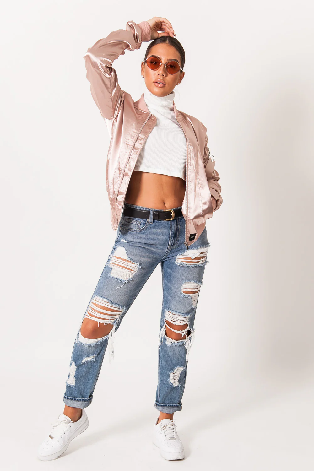 Bomber brillant Femme rose - Image 7