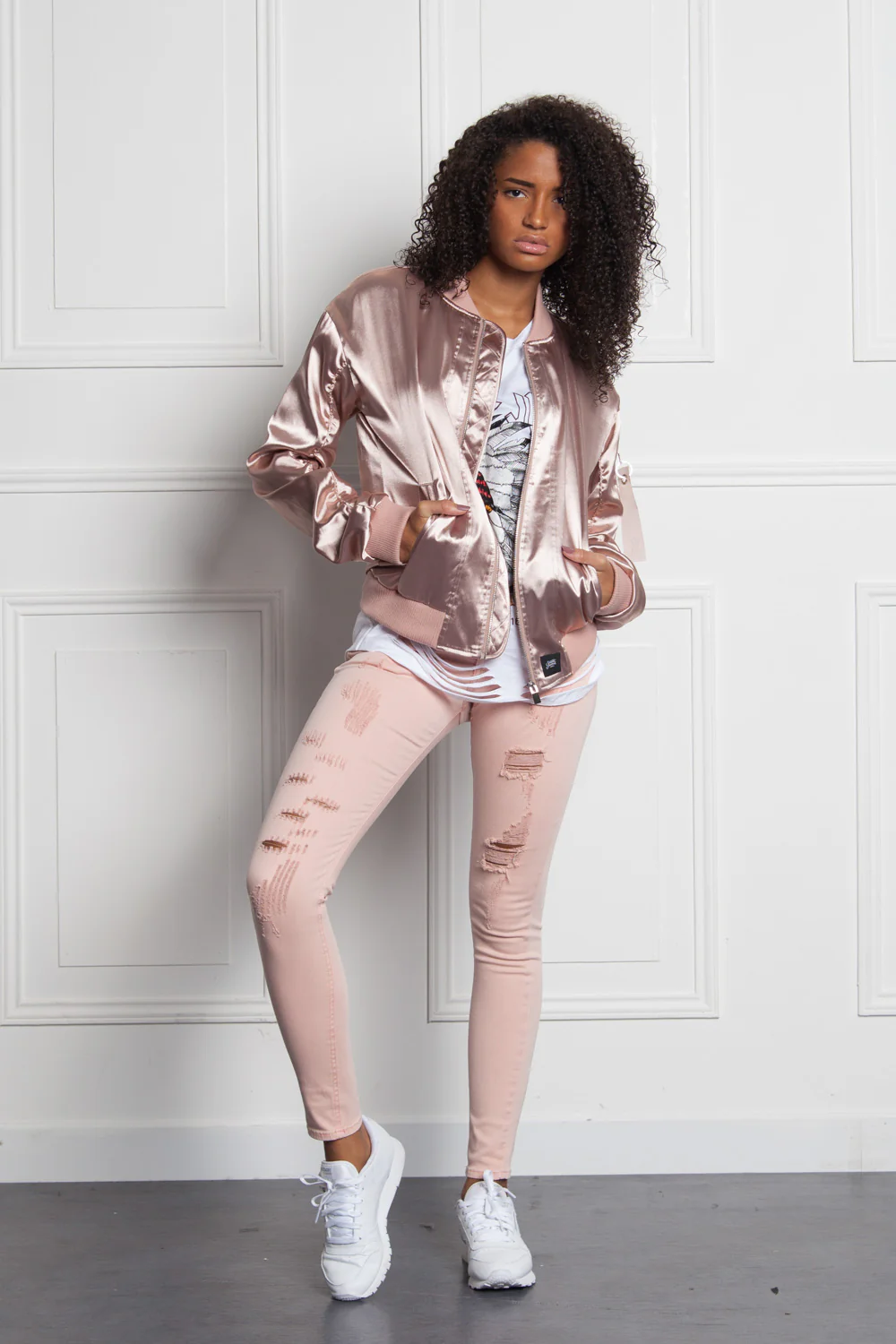 Bomber brillant Femme rose - Image 8