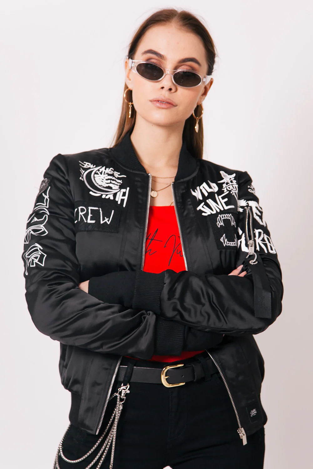 Bomber Crew Femme noir W2380CJA - Image 2