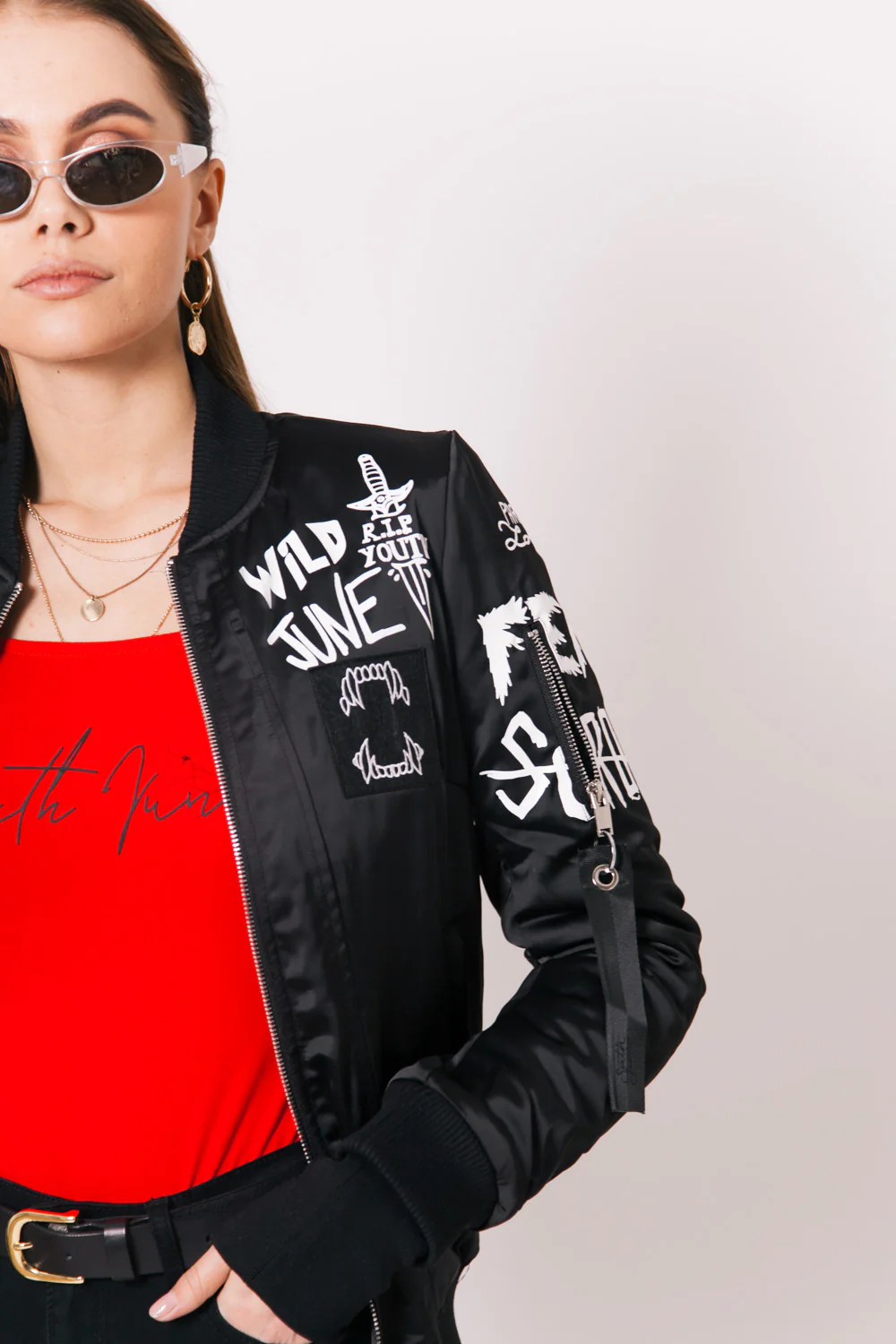 Bomber Crew Femme noir W2380CJA - Image 5