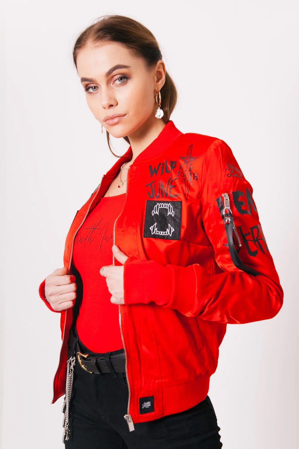 Bomber Crew Femme rouge W2380CJA - Image 2