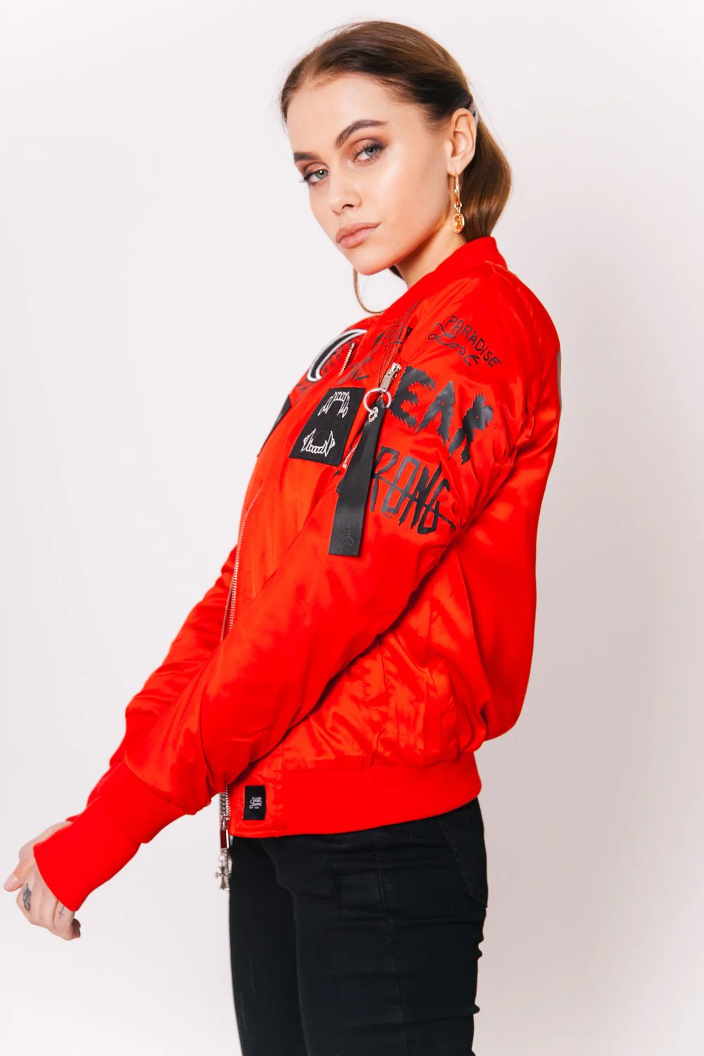 Bomber Crew Femme rouge W2380CJA - Image 3