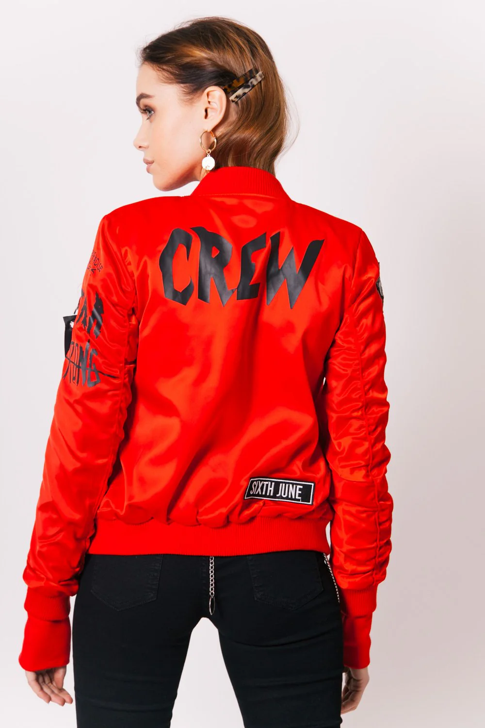 Bomber Crew Femme rouge W2380CJA - Image 4