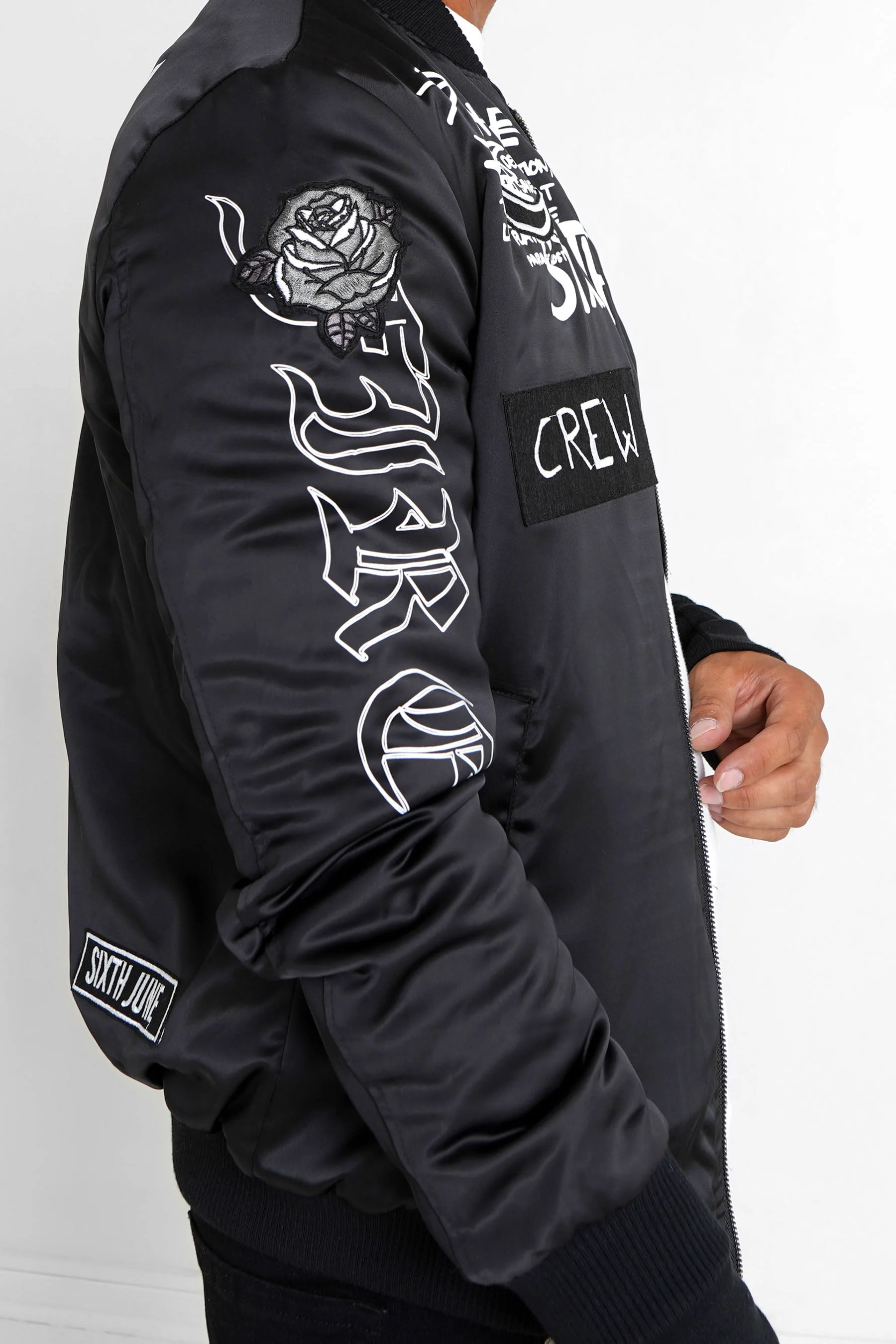 Veste  imprimé Crew noir - Image 4