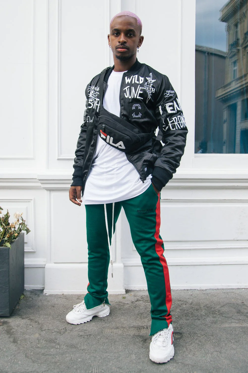 Veste  imprimé Crew noir - Image 7