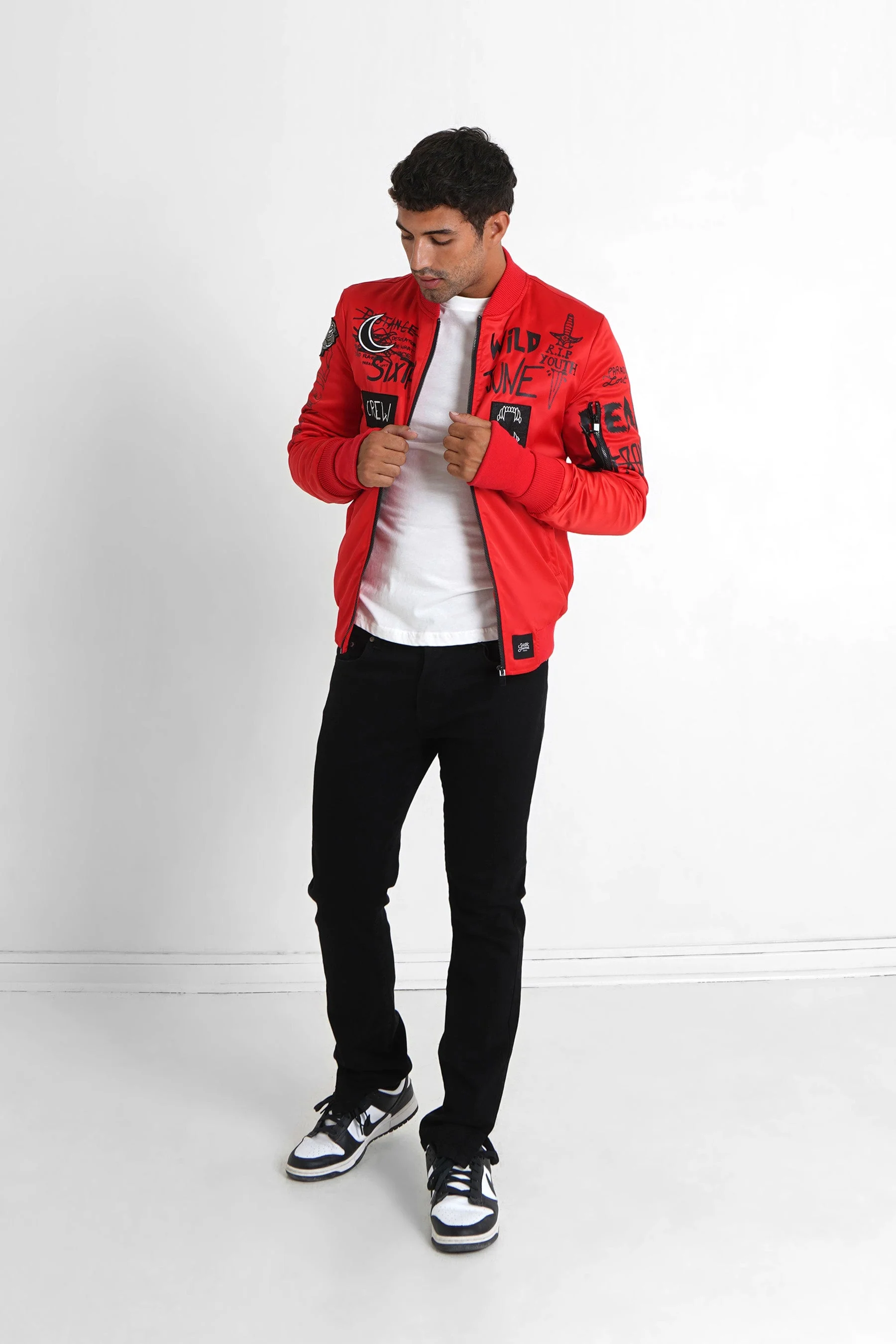 Veste imprimé Crew Rouge - Image 2