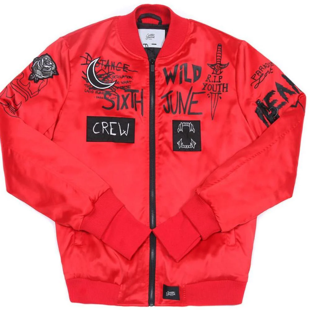 Veste imprimé Crew Rouge - Image 6
