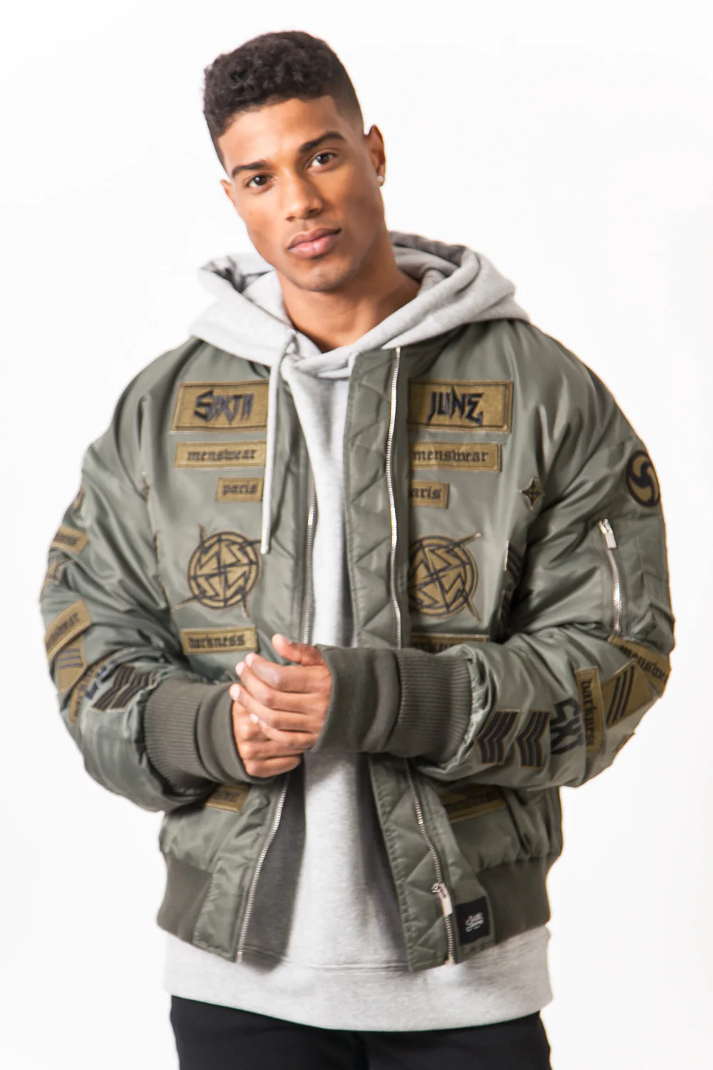 Bomber large patch gothique kaki - Image 2