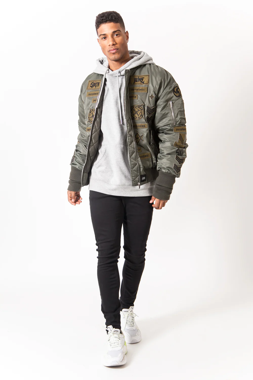 Bomber large patch gothique kaki - Image 6
