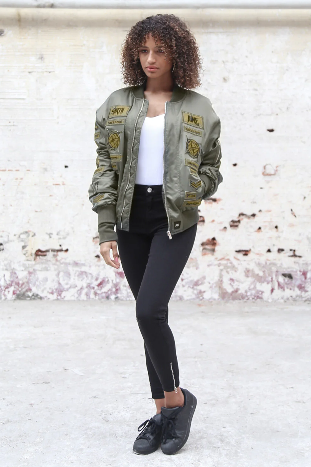 Bomber large patch gothique kaki - Image 2
