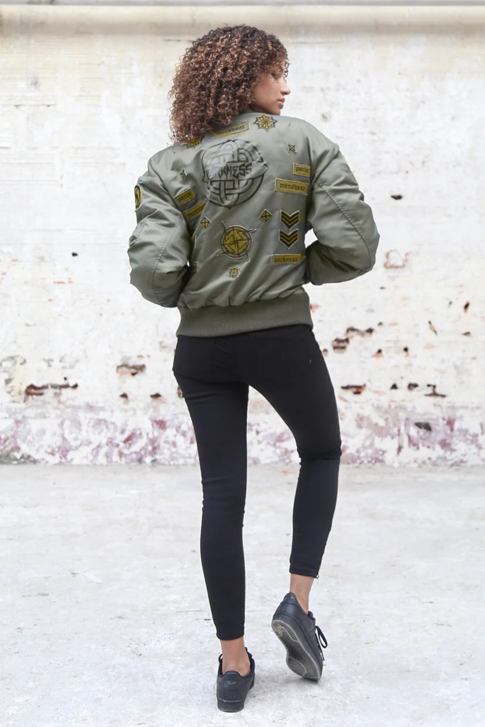 Bomber large patch gothique kaki - Image 3