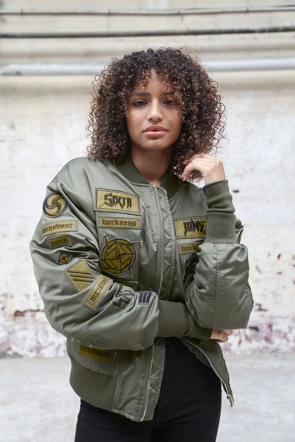 Bomber large patch gothique kaki - Image 5