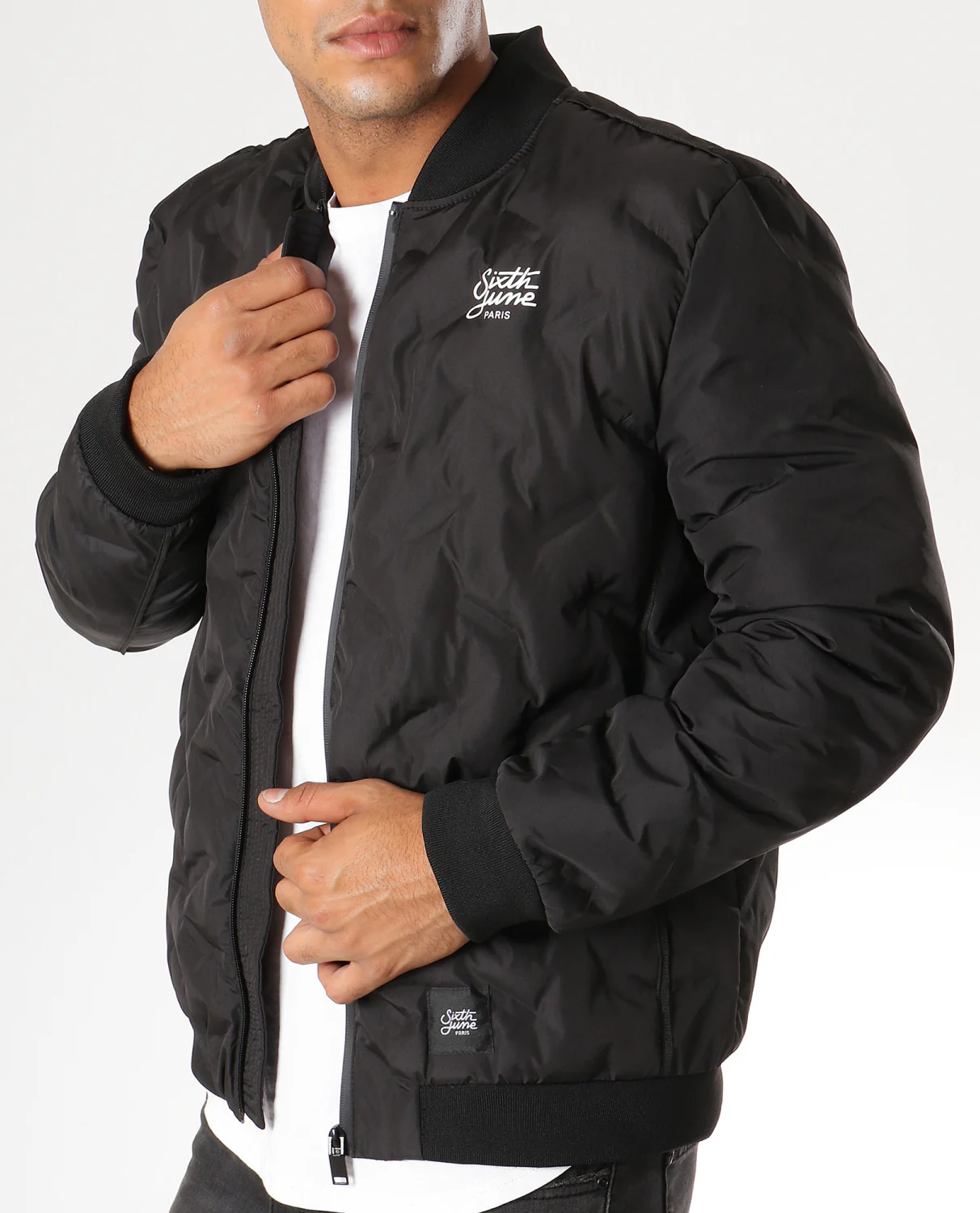 Bomber matelassé logo noir - Image 3