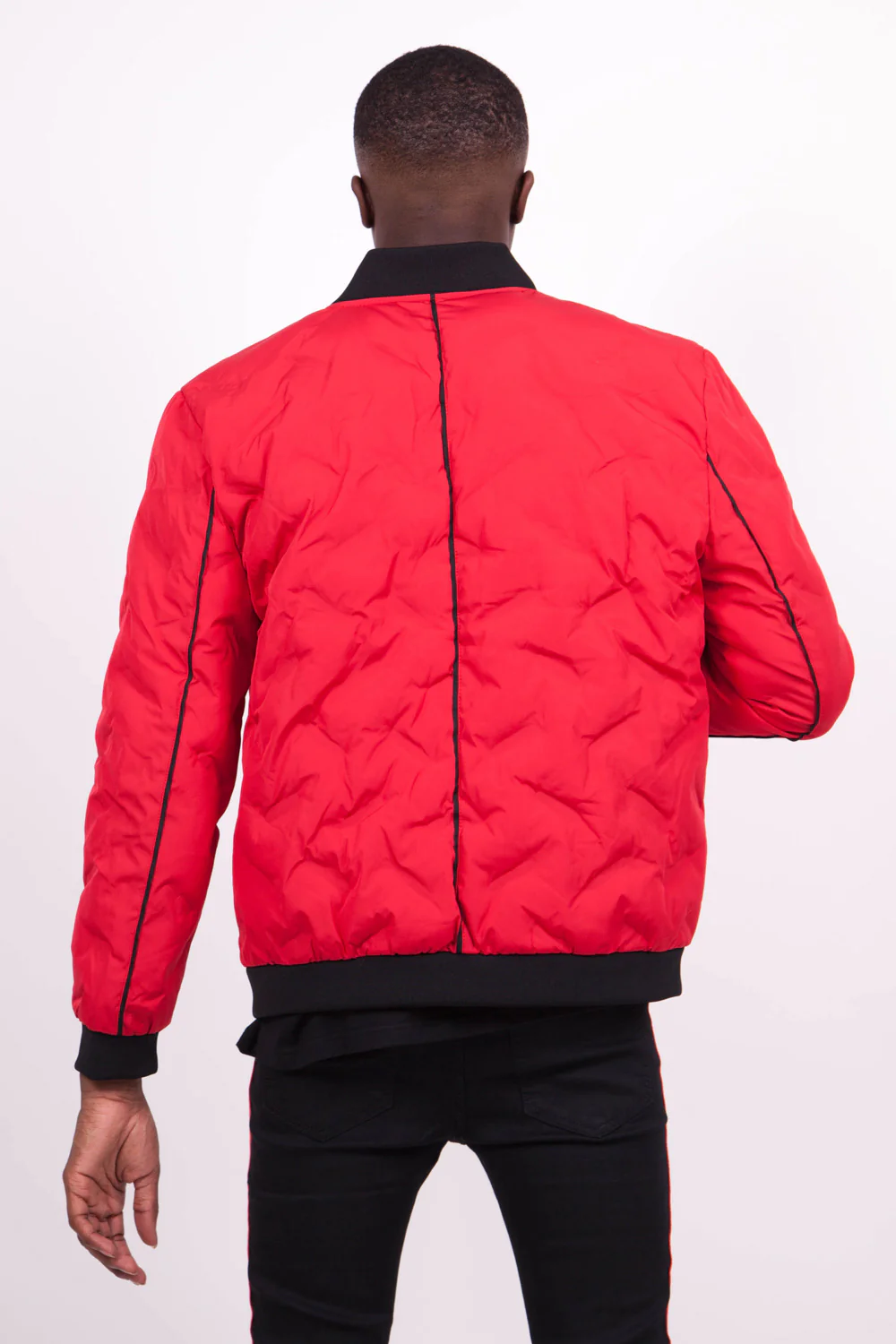 Bomber matelassé logo rouge - Image 2