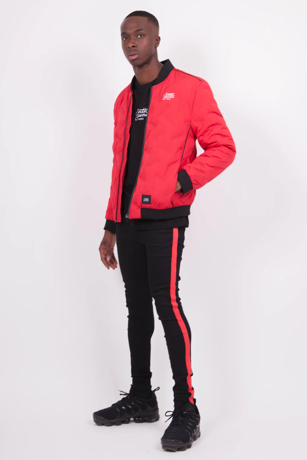 Bomber matelassé logo rouge - Image 3