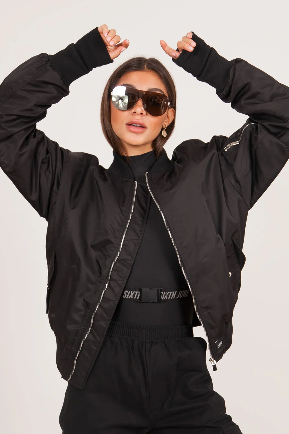 Bomber oversize noir - Image 3