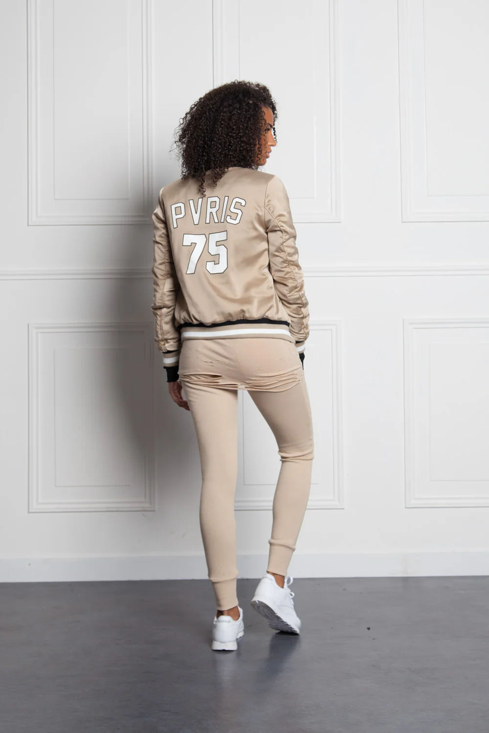 Bomber Pvris 75 Femme beige W2152CJA - Image 4