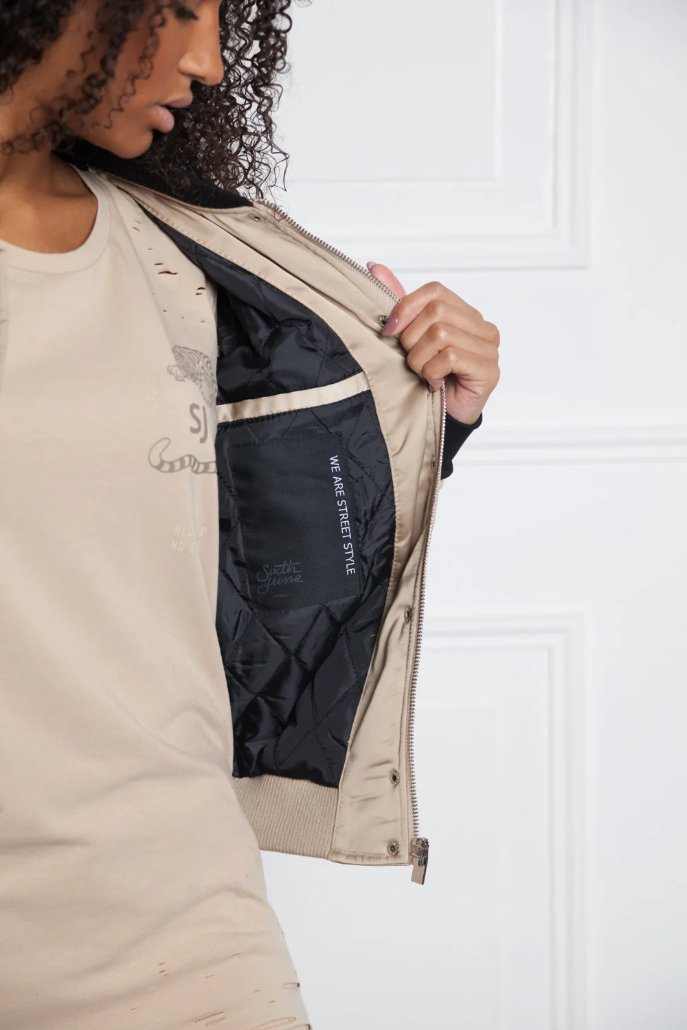 Bomber Pvris 75 Femme beige W2152CJA - Image 7