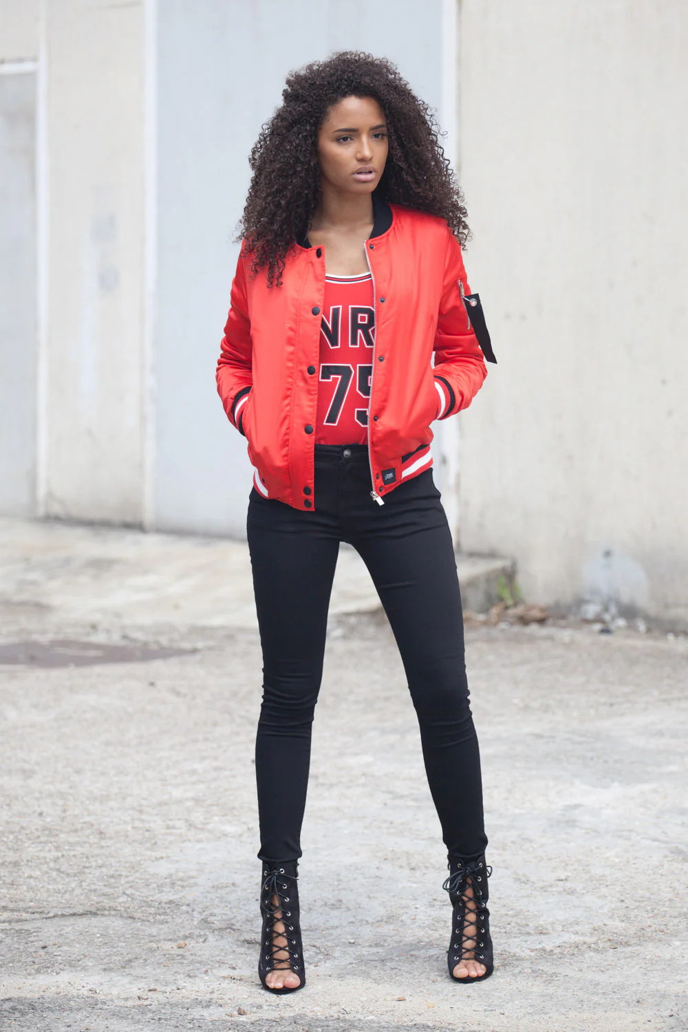 Bomber pvris 75 Femme rouge W2152CJA - Image 2