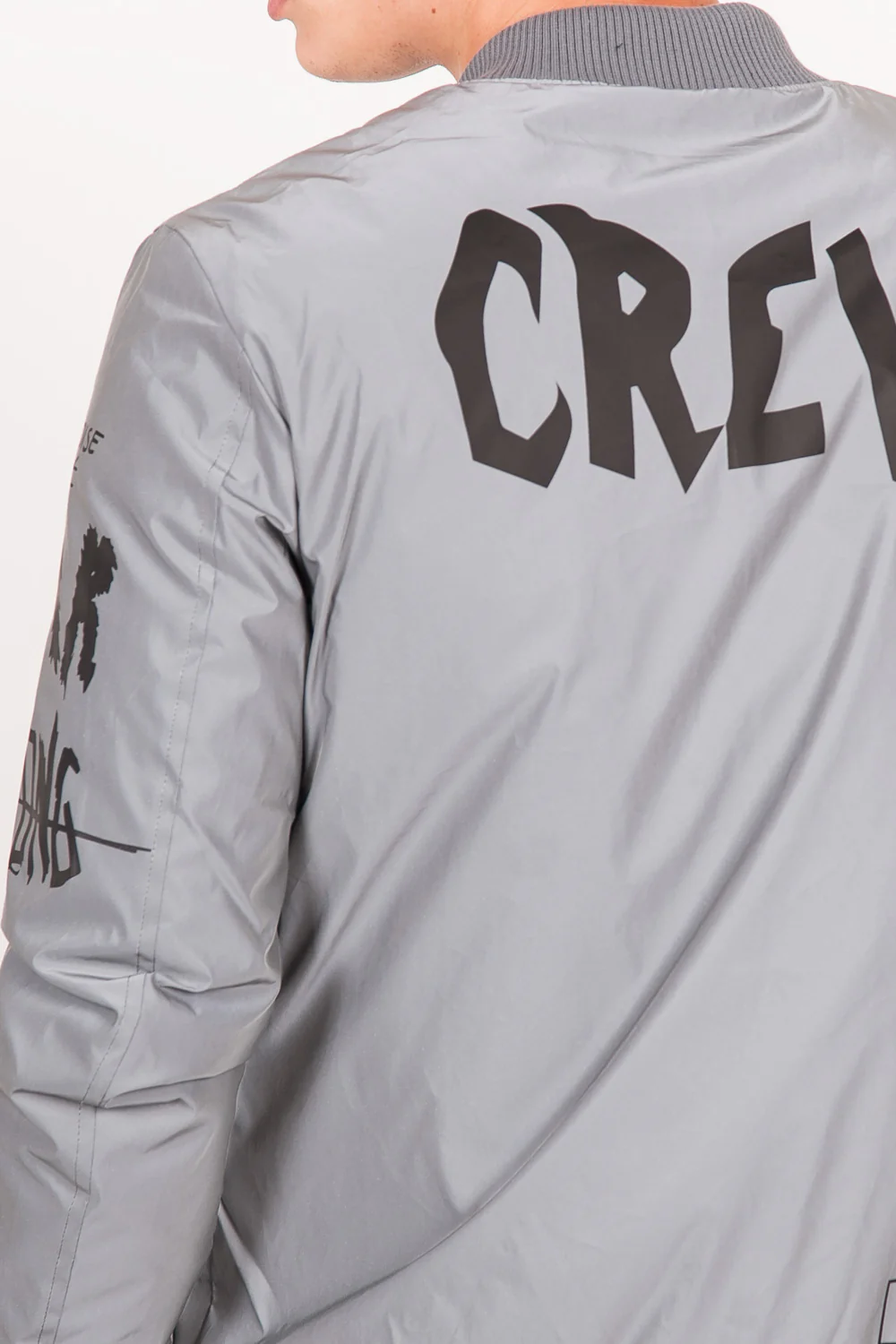 Bomber réfléchissant Crew gris - Image 4