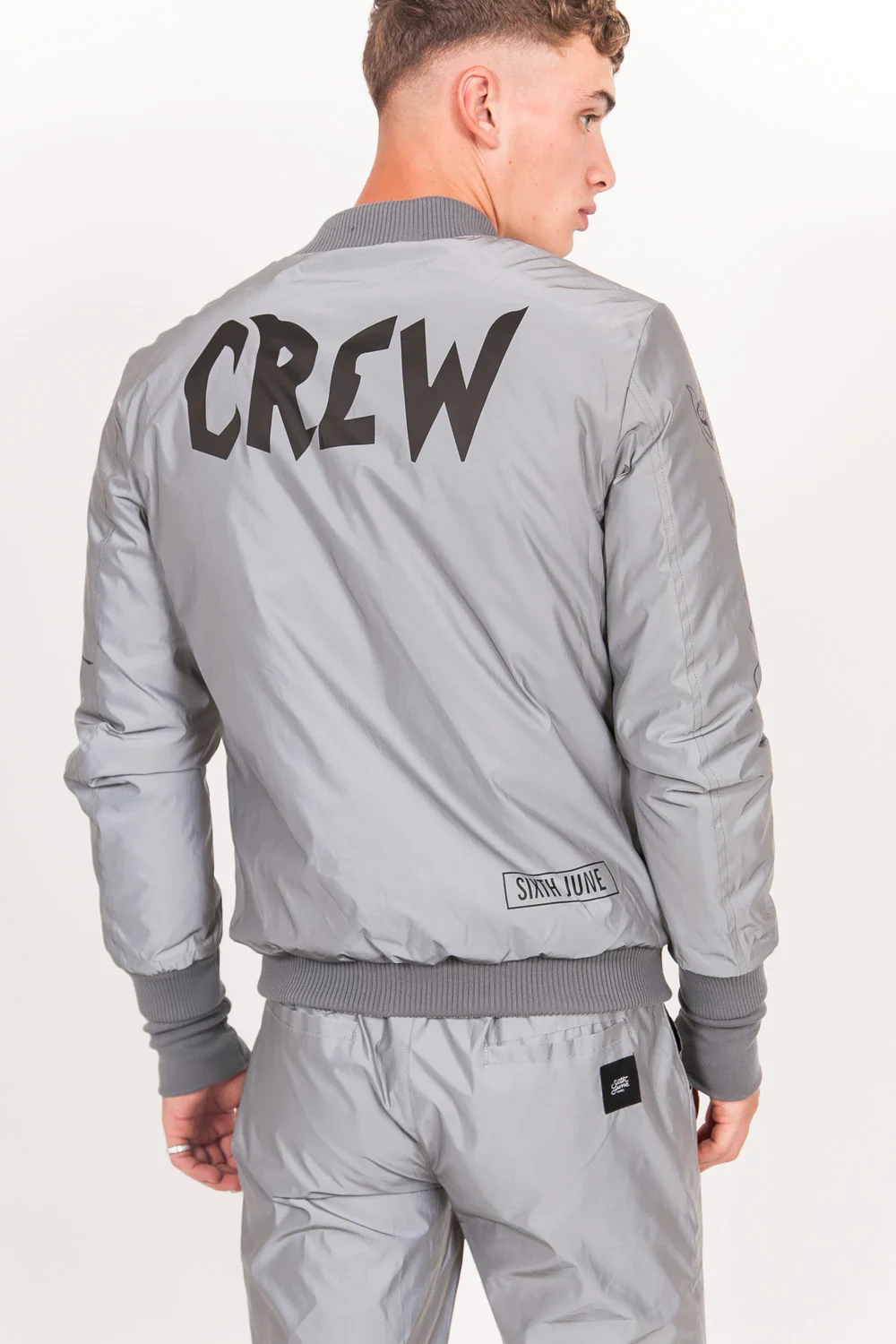 Bomber réfléchissant Crew gris - Image 6