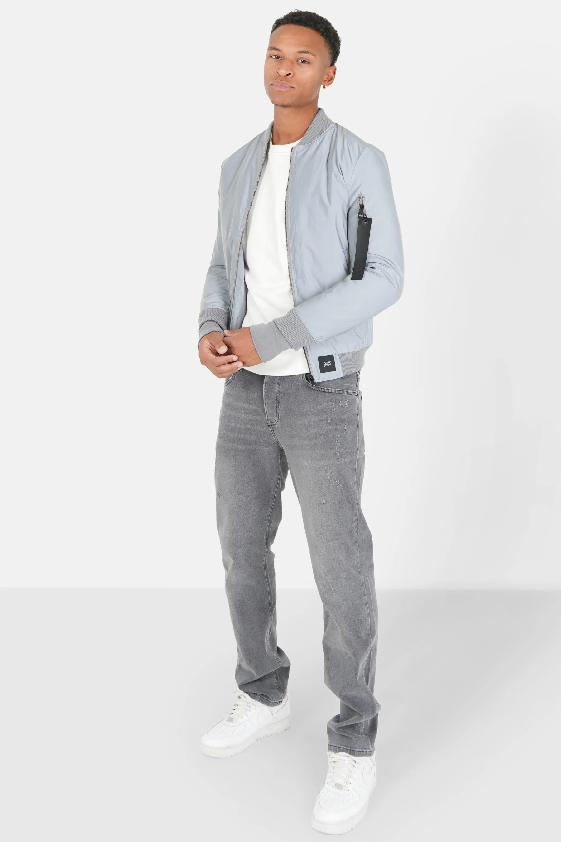 Bomber réfléchissant Gris clair - Image 2