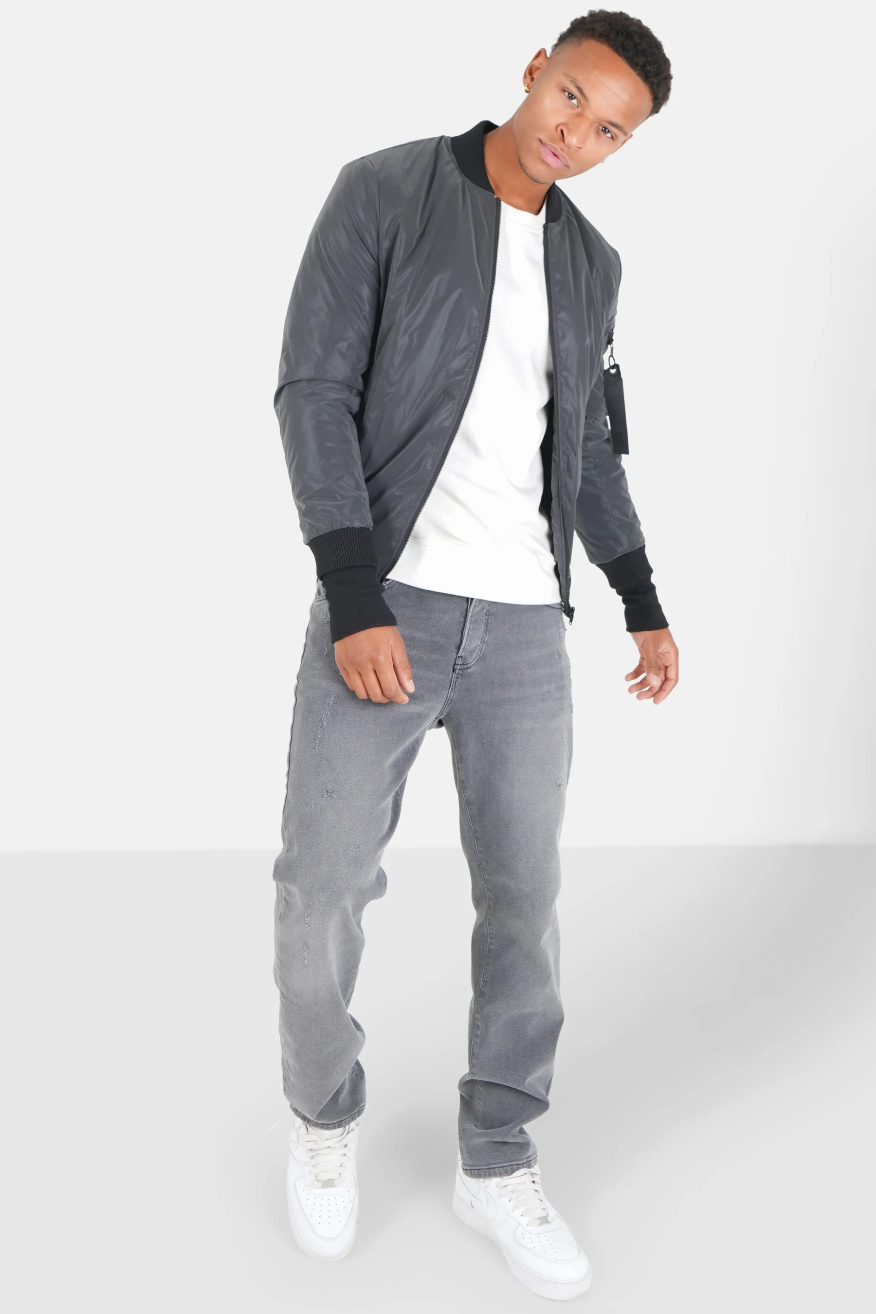 Bomber réfléchissant noir - Image 2