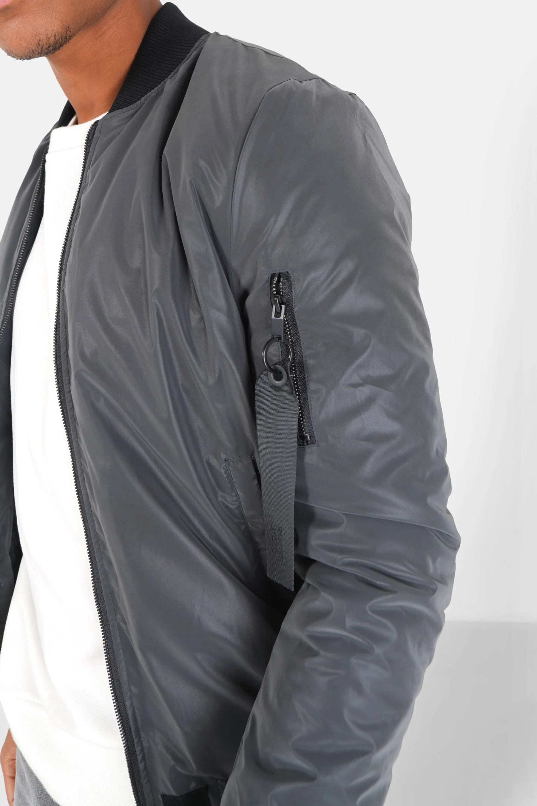 Bomber réfléchissant noir - Image 4