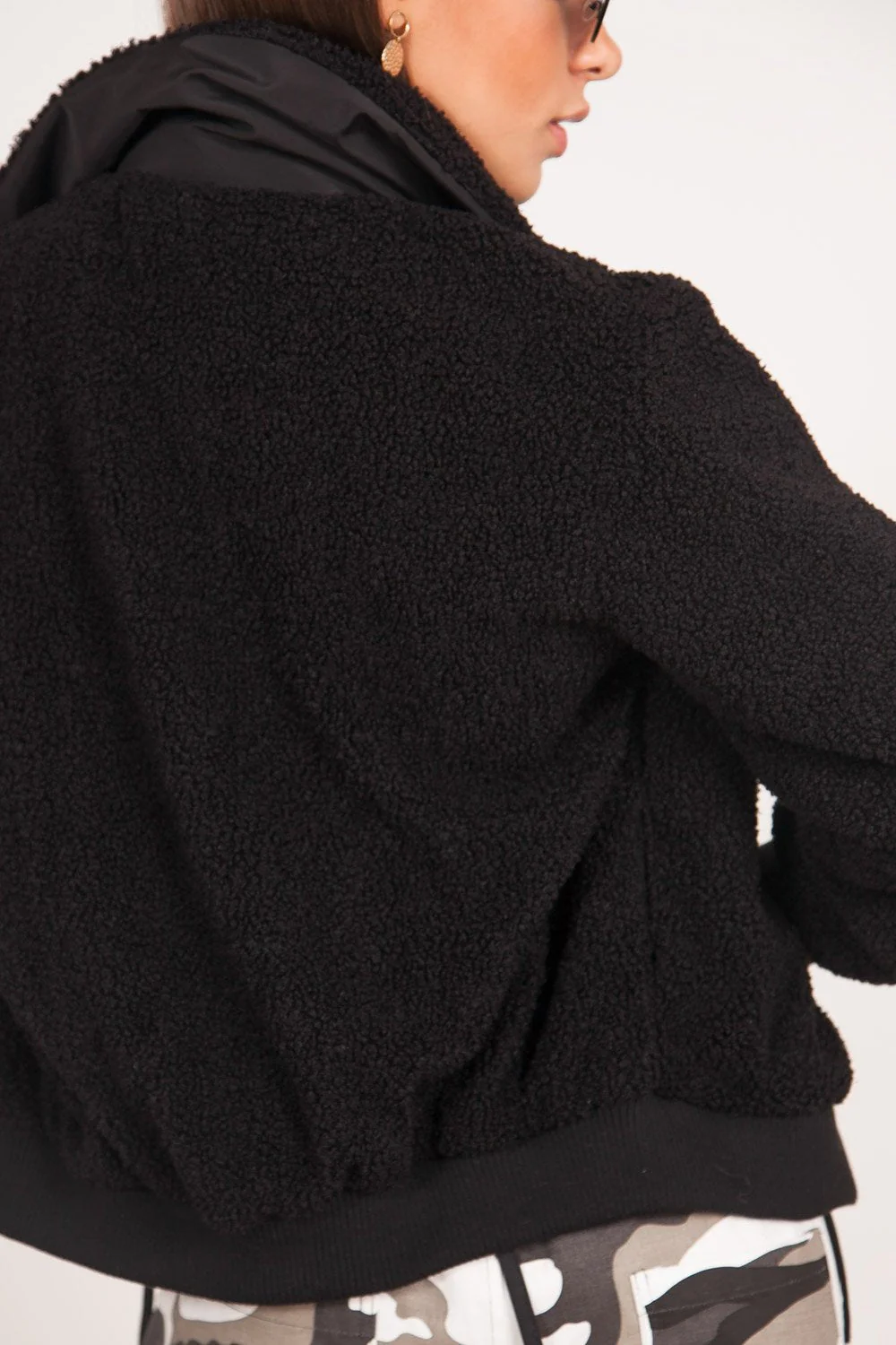 Bomber sherpa Noir - Image 3