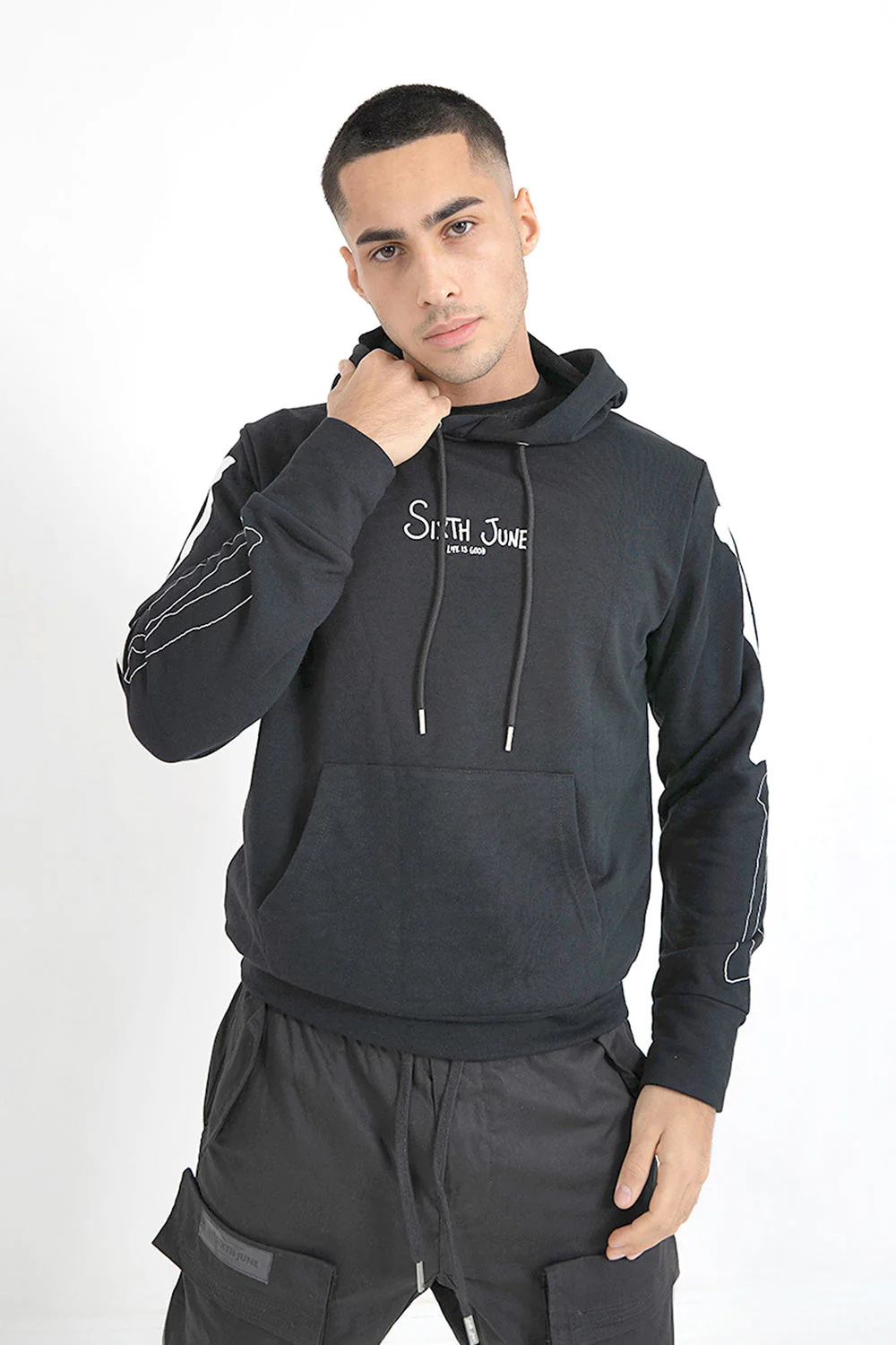 Sweatshirt squelette arrière Noir - Image 4