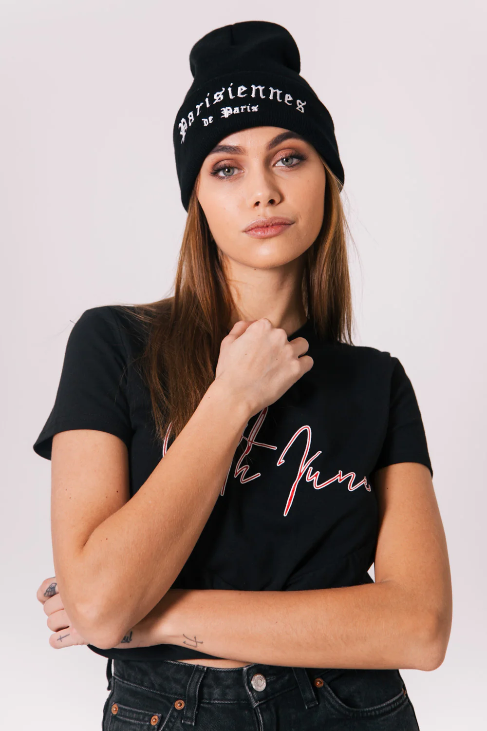 Bonnet Parisiennes de Paris Femme noir W2333FAC - Image 3