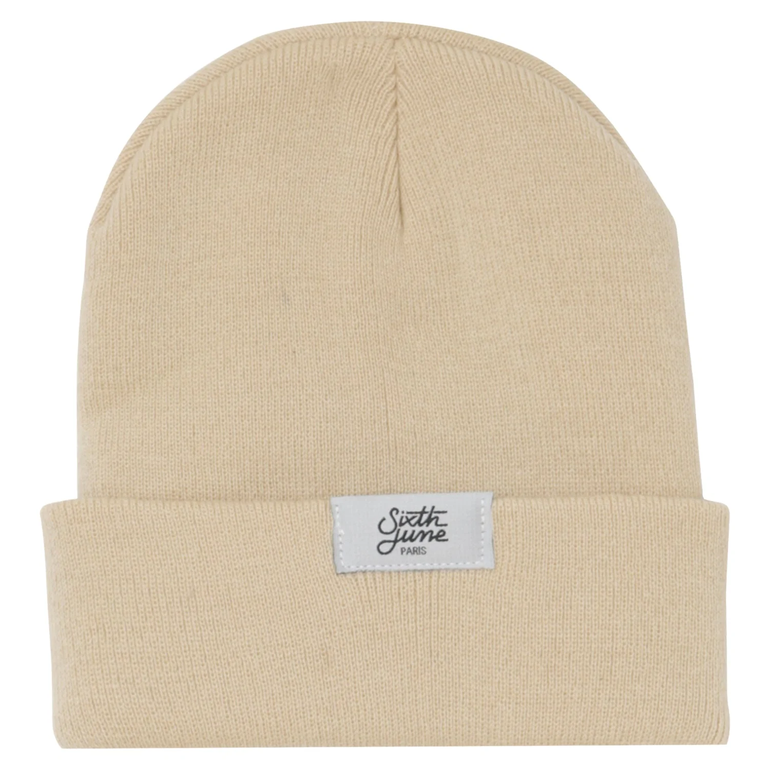 Bonnet mixte logo brodé Beige - Image 8