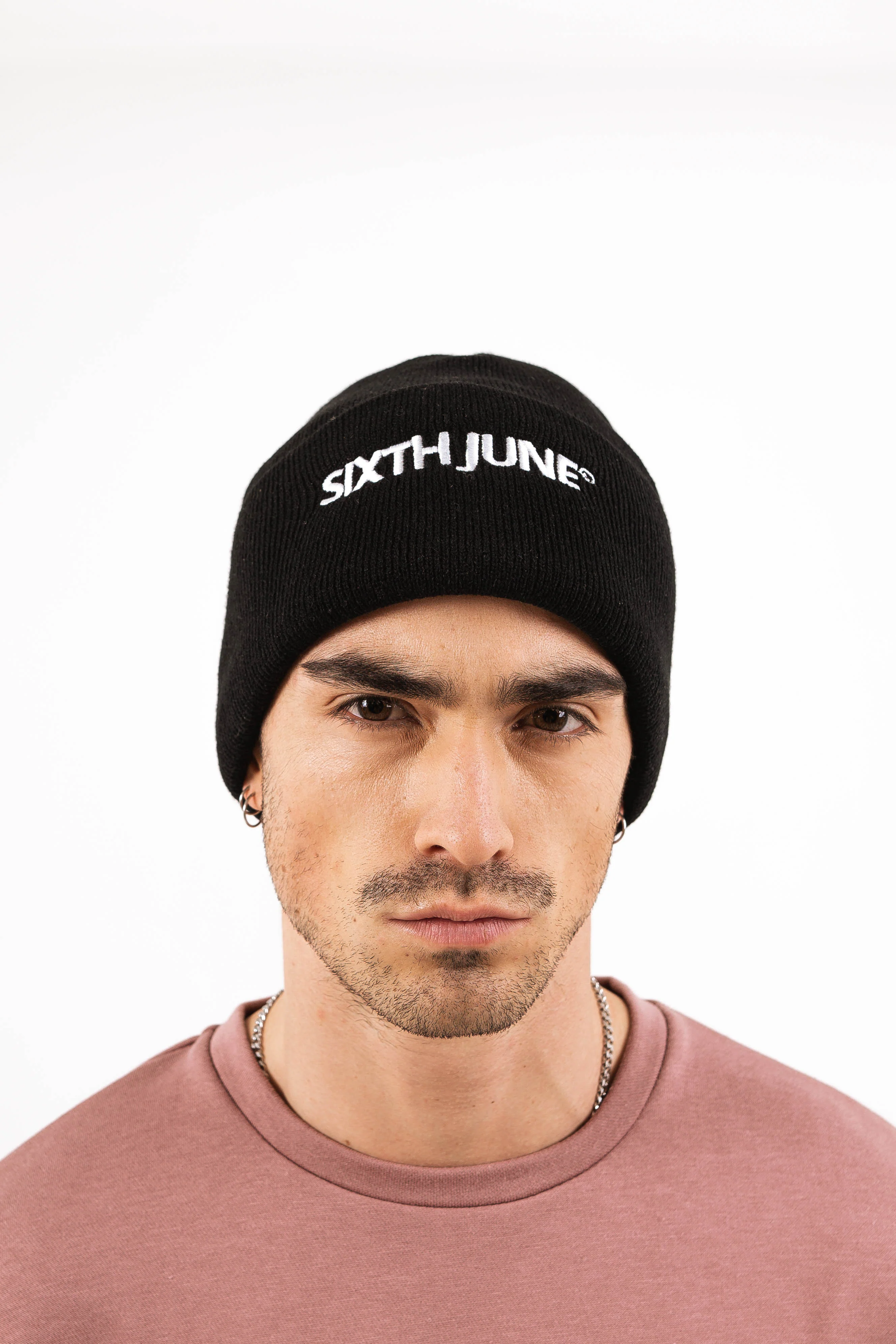 Bonnet mixte logo brodé noir - Image 2