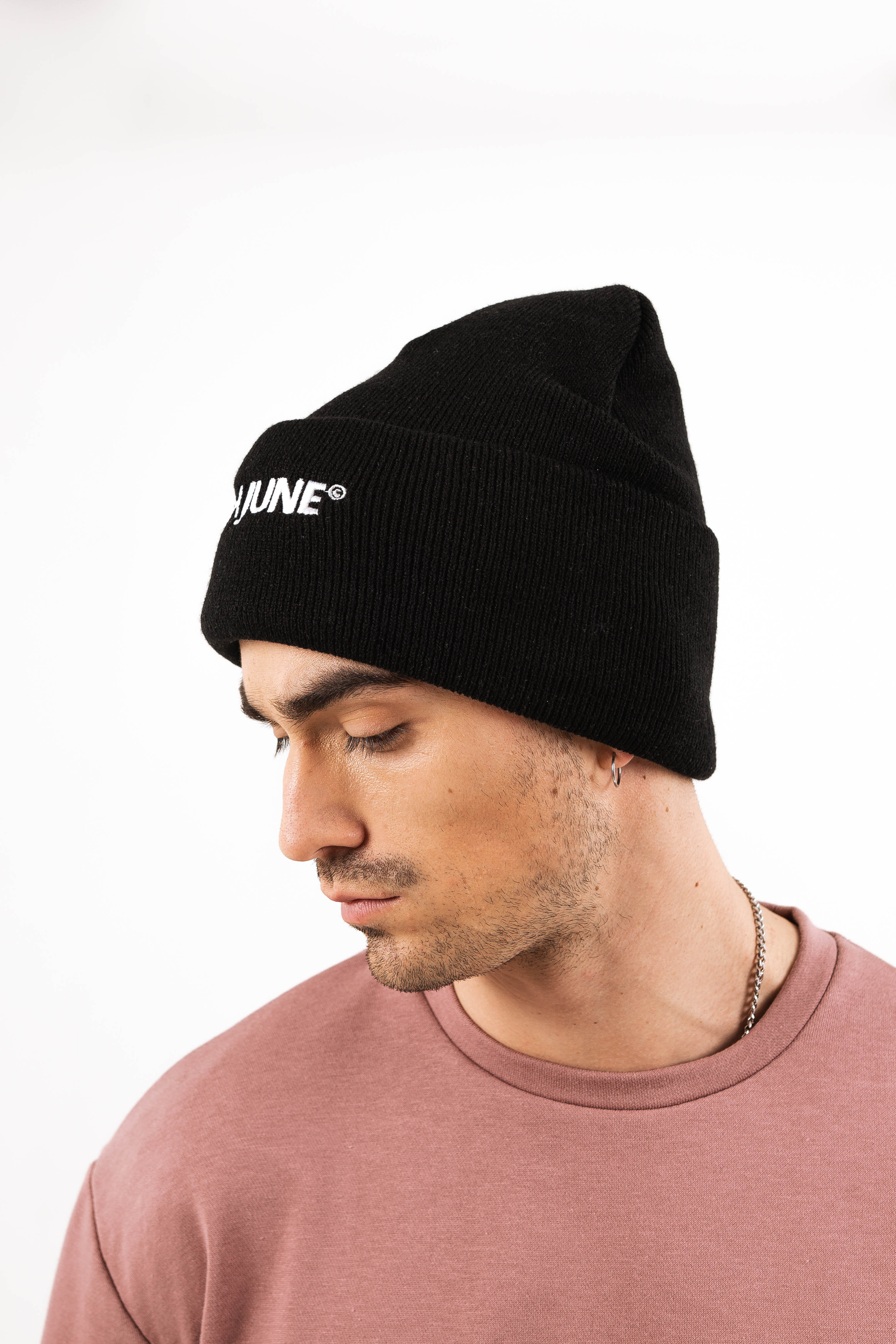 Bonnet mixte logo brodé noir - Image 3