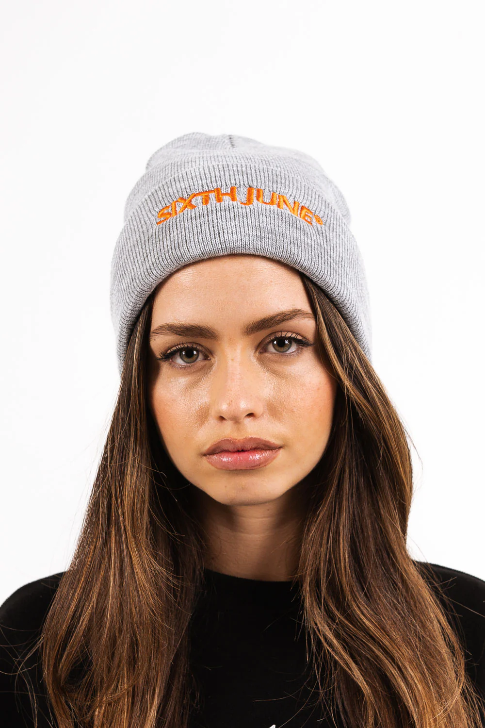 Bonnet mixte logo brodé gris - Image 4