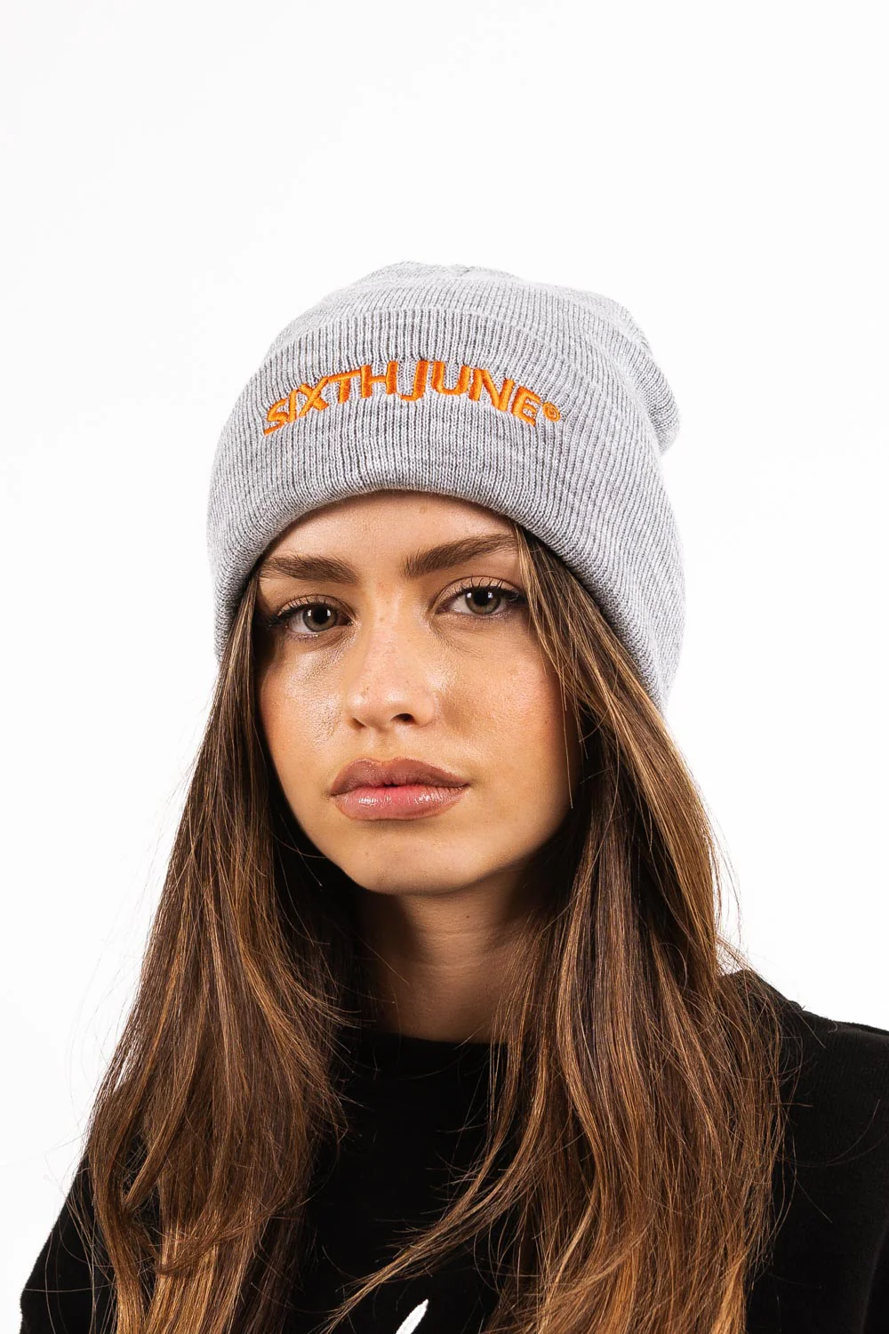 Bonnet mixte logo brodé gris - Image 5