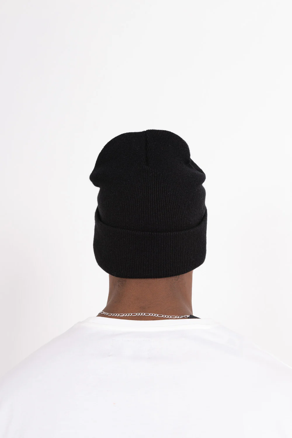 Bonnet unisexe maille patch Noir - Image 4